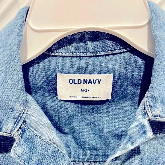 NWT Girls’ Shirt Dress | Chambray Denim | Matching Belt | Old Navy - Picture 7 of 8